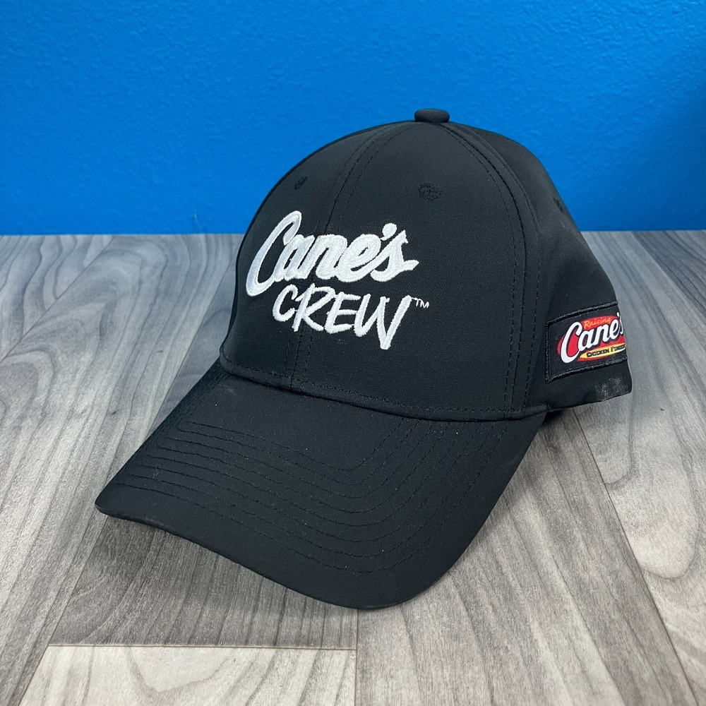 Raising Cane's Crew Chicken Fingers Baseball Cap Mens Black Adjustable Strapback